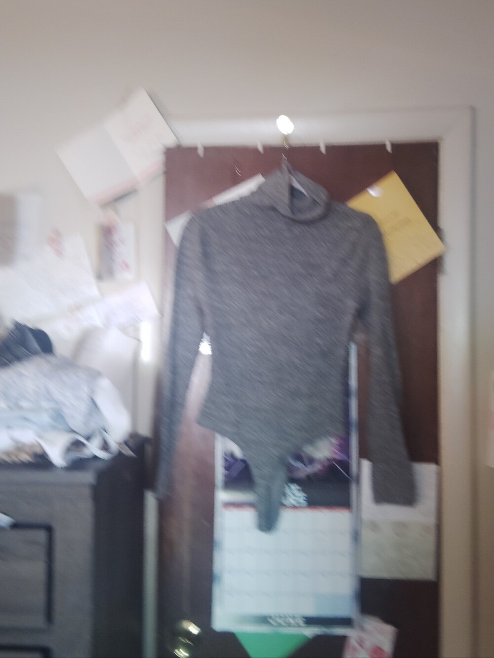 MADEWELL Turtleneck Bodysuit - Grey Size Medium NWOT - Picture 8 of 10